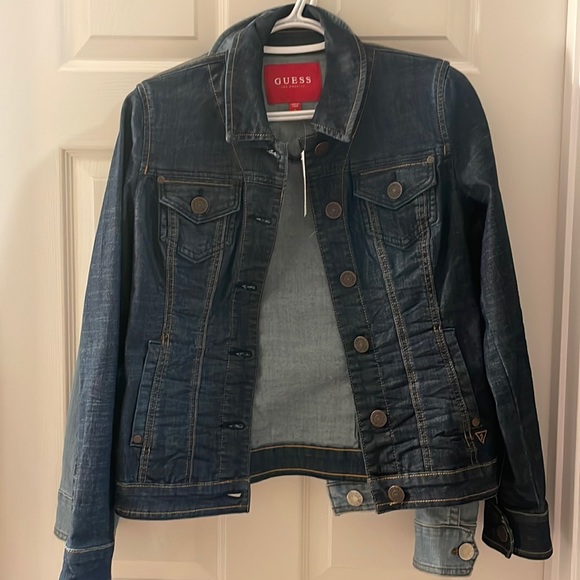Dark wash guess denim jacket new with tags - Picture 1 of 4